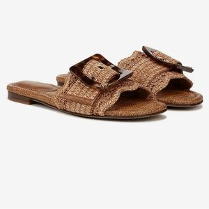Sam Edelman Bambi, Coffee Raffia sandals, size 7